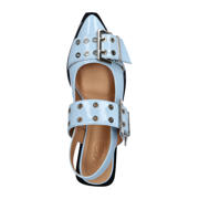 thumbnail: Nelson lak slingback loafers lichtblauw