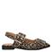 Nelson slingback loafers met panterprint bruin