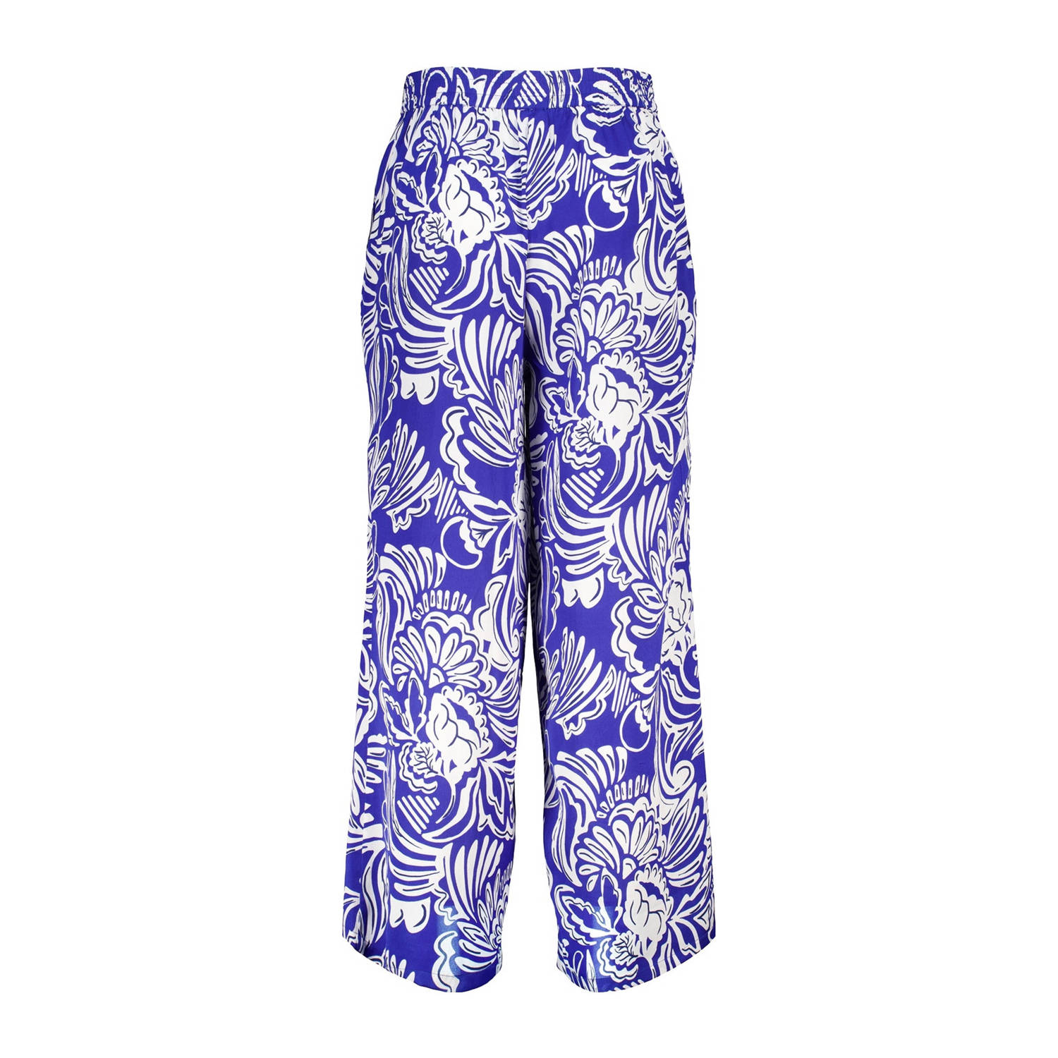 MS Mode straight regular waist casual broek blauw