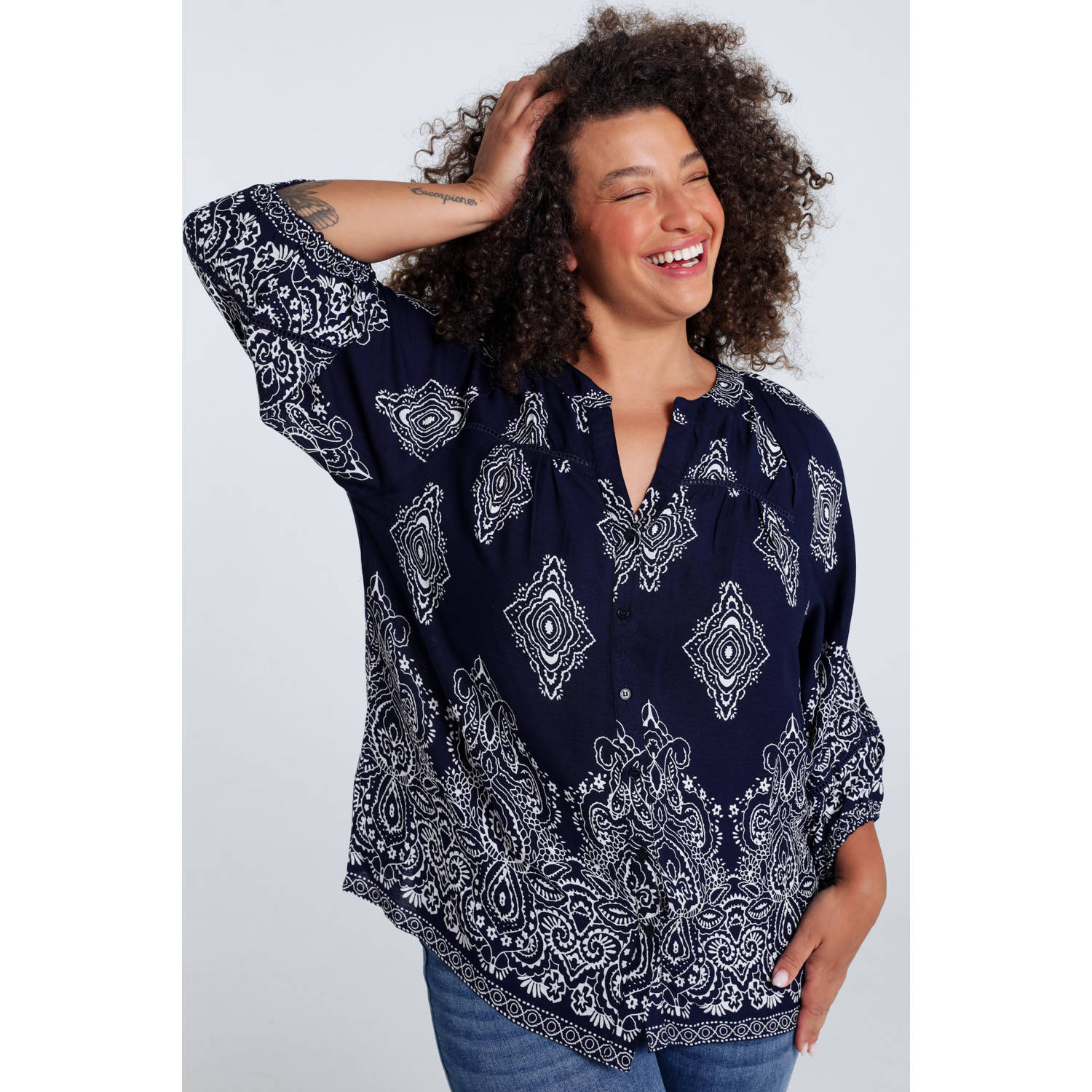 Paprika blousetop marine