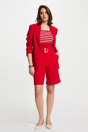 straight regular waist bermuda short rood