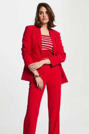 getailleerde blazer rood