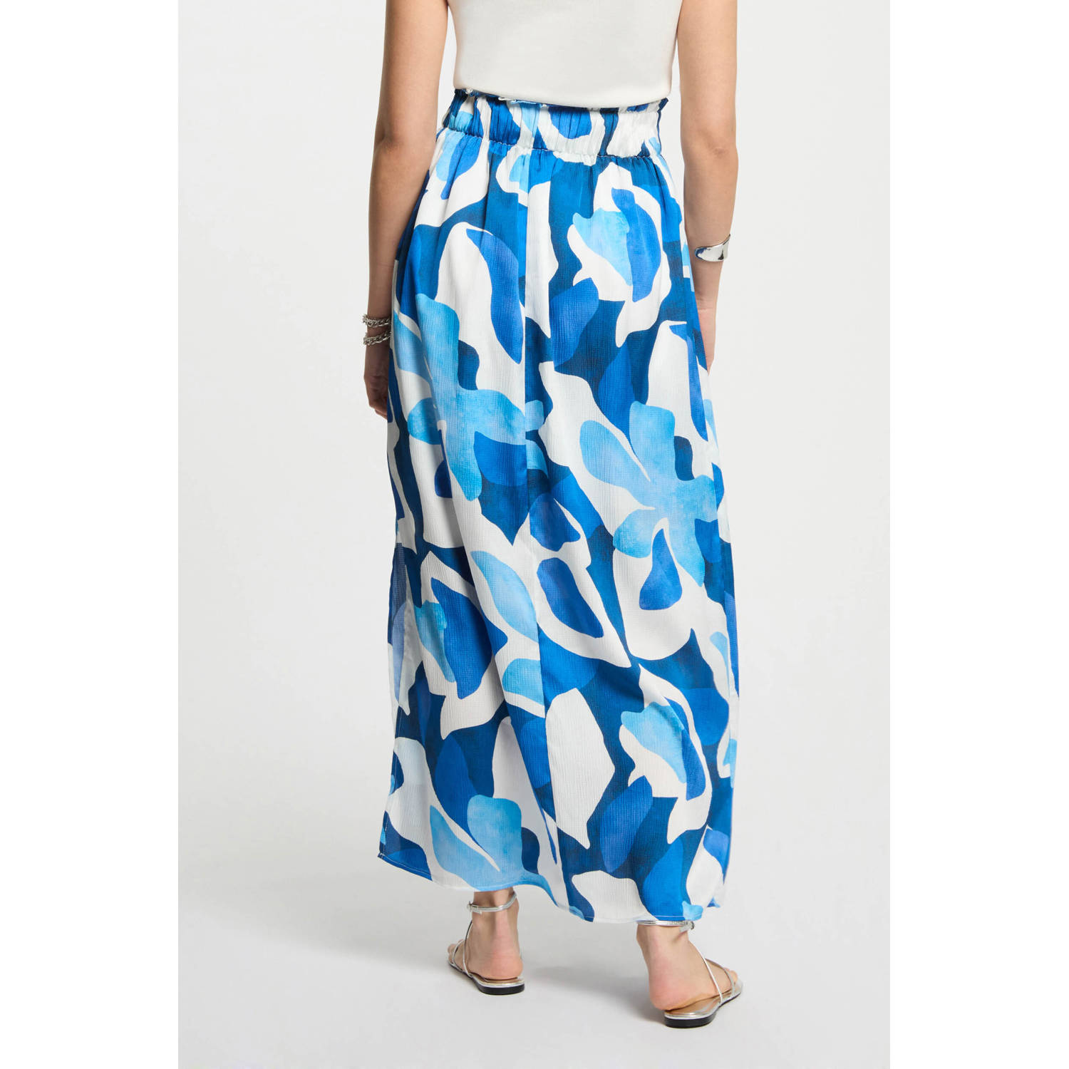 Morgan midi rok blauw