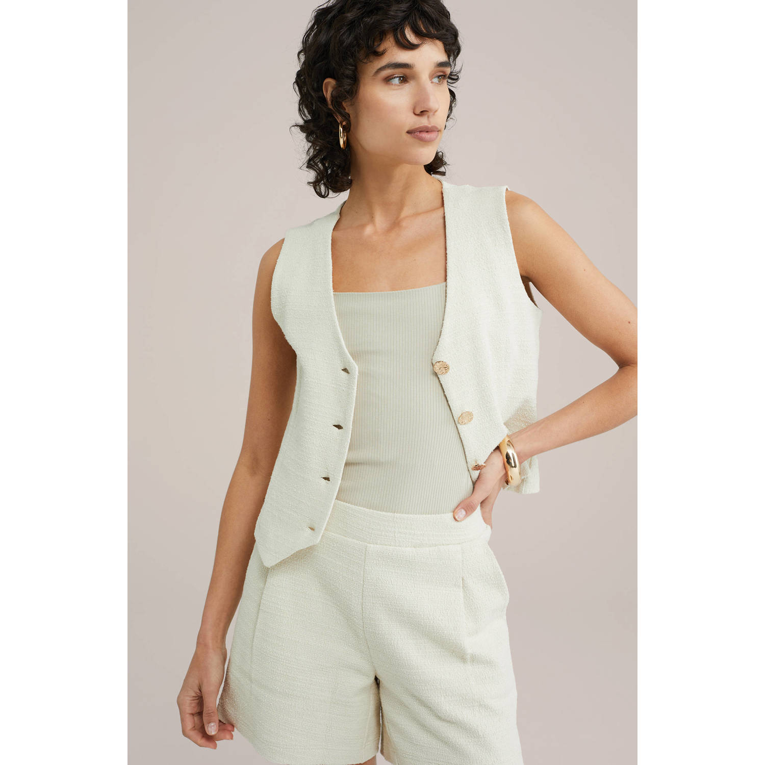 WE Fashion gilet beige