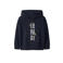 NAME IT KIDS junior rechtvallend hoodie met print - donkerblauw