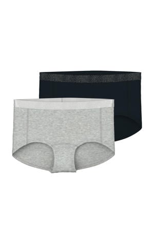 hipster - zwart/grijs melange (set van 2)