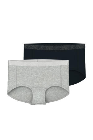 hipster - zwart/grijs melange (set van 2)