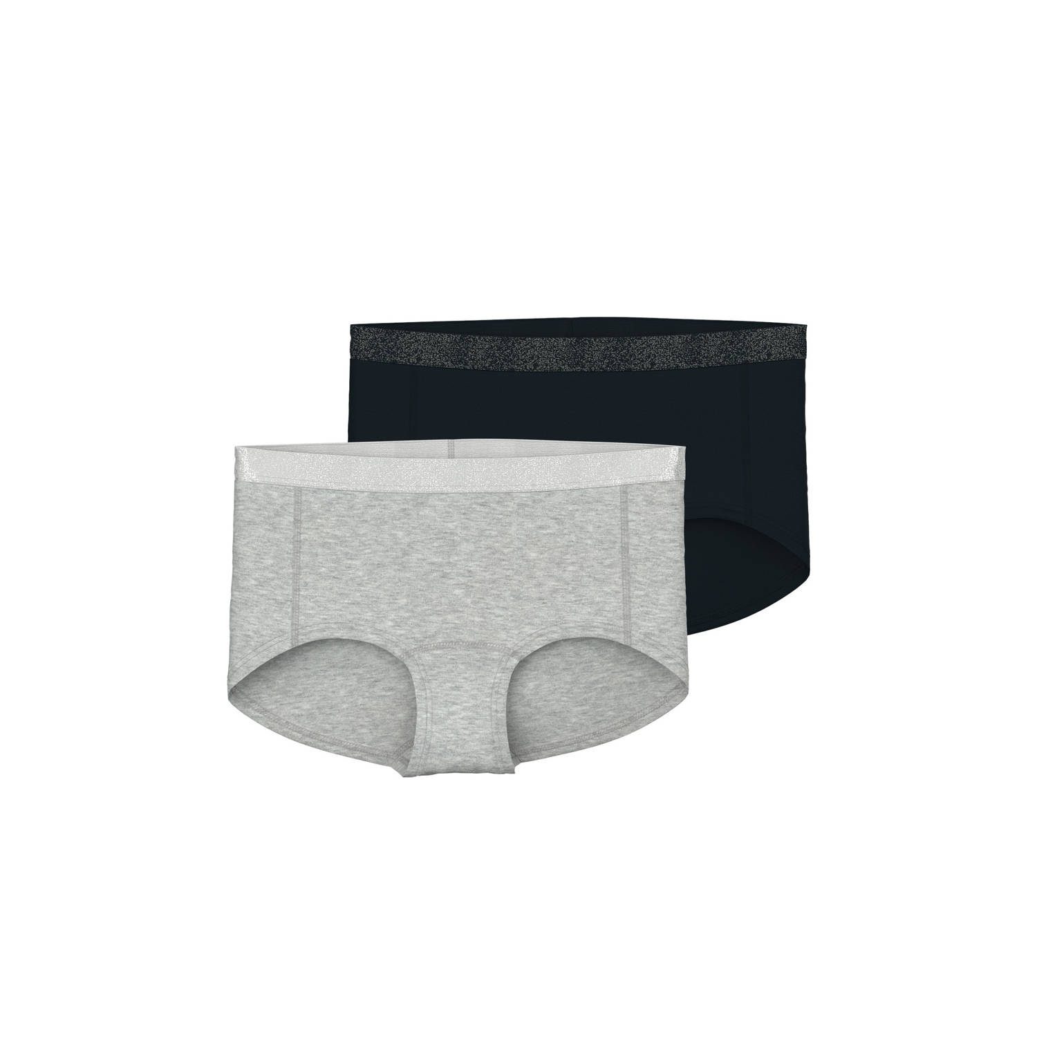 NAME IT KIDS hipster set van 2 zwart grijs melange