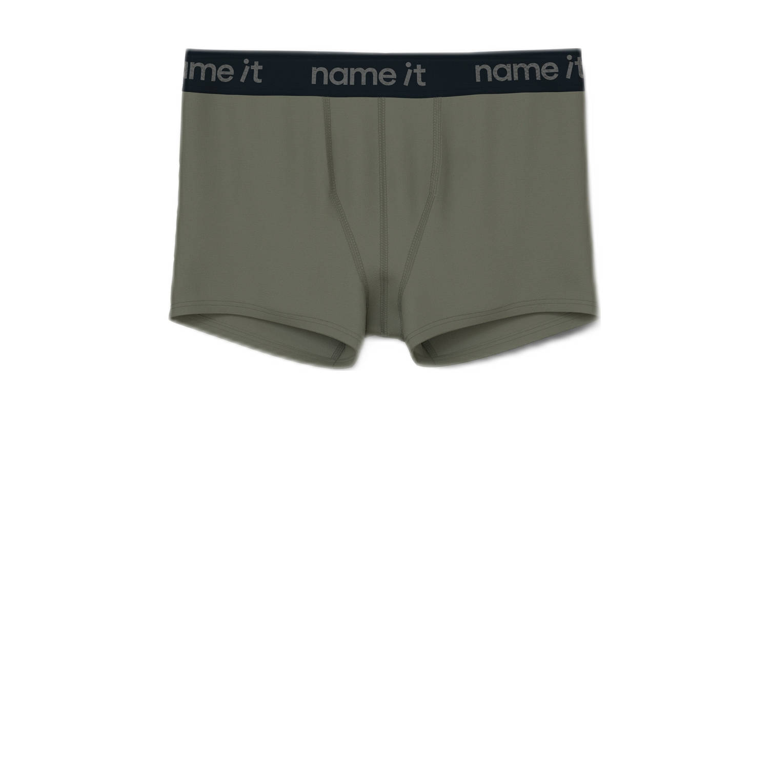 NAME IT KIDS boxershort set van 3 groen grijs