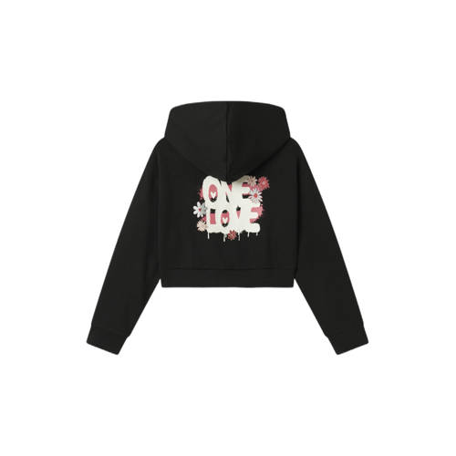 NAME IT KIDS hoodie met backprint zwart afbeelding