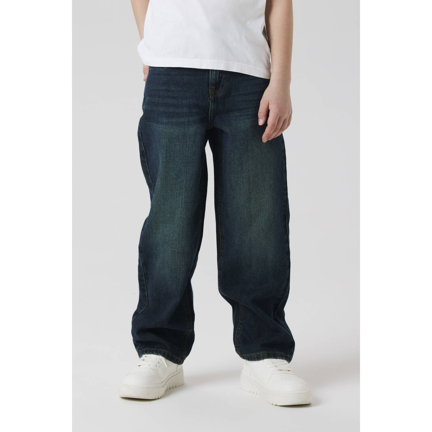 NAME IT KIDS straight fit jeans vintage dark blue denim