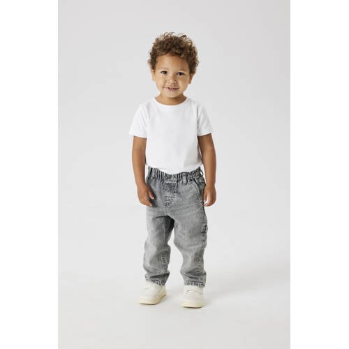 NAME IT MINI loose fit jeans grey denim afbeelding