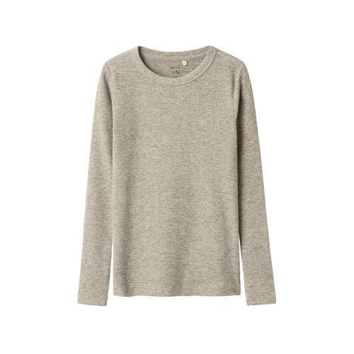 NAME IT KIDS longsleeve gebreid beige melange afbeelding