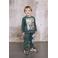 NAME IT MINI Jurassic World longsleeve donkergroen