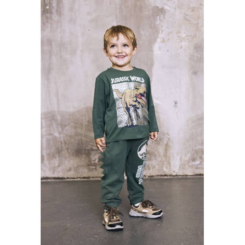 NAME IT MINI Jurassic World longsleeve donkergroen afbeelding