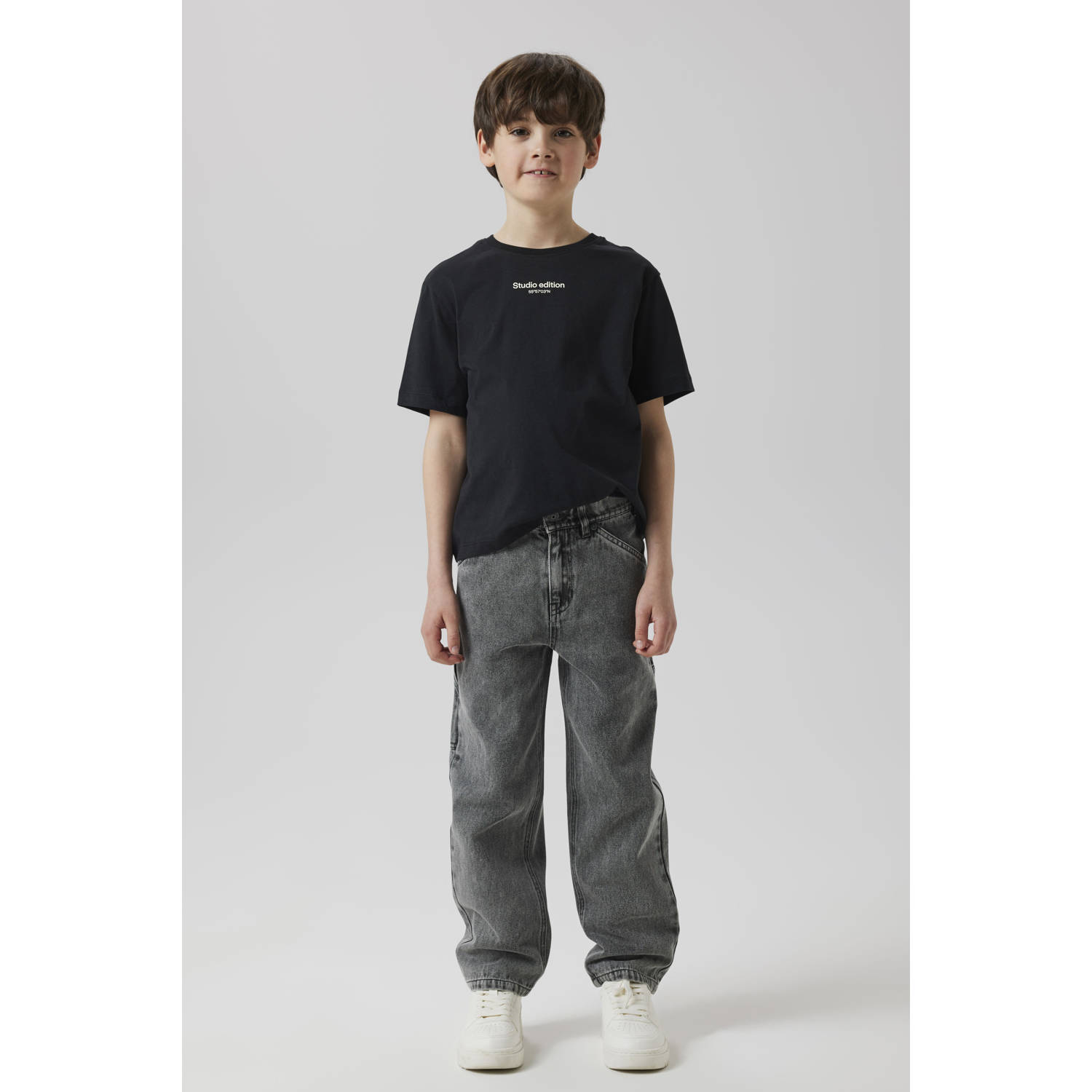 NAME IT KIDS straight fit jeans medium grey denim