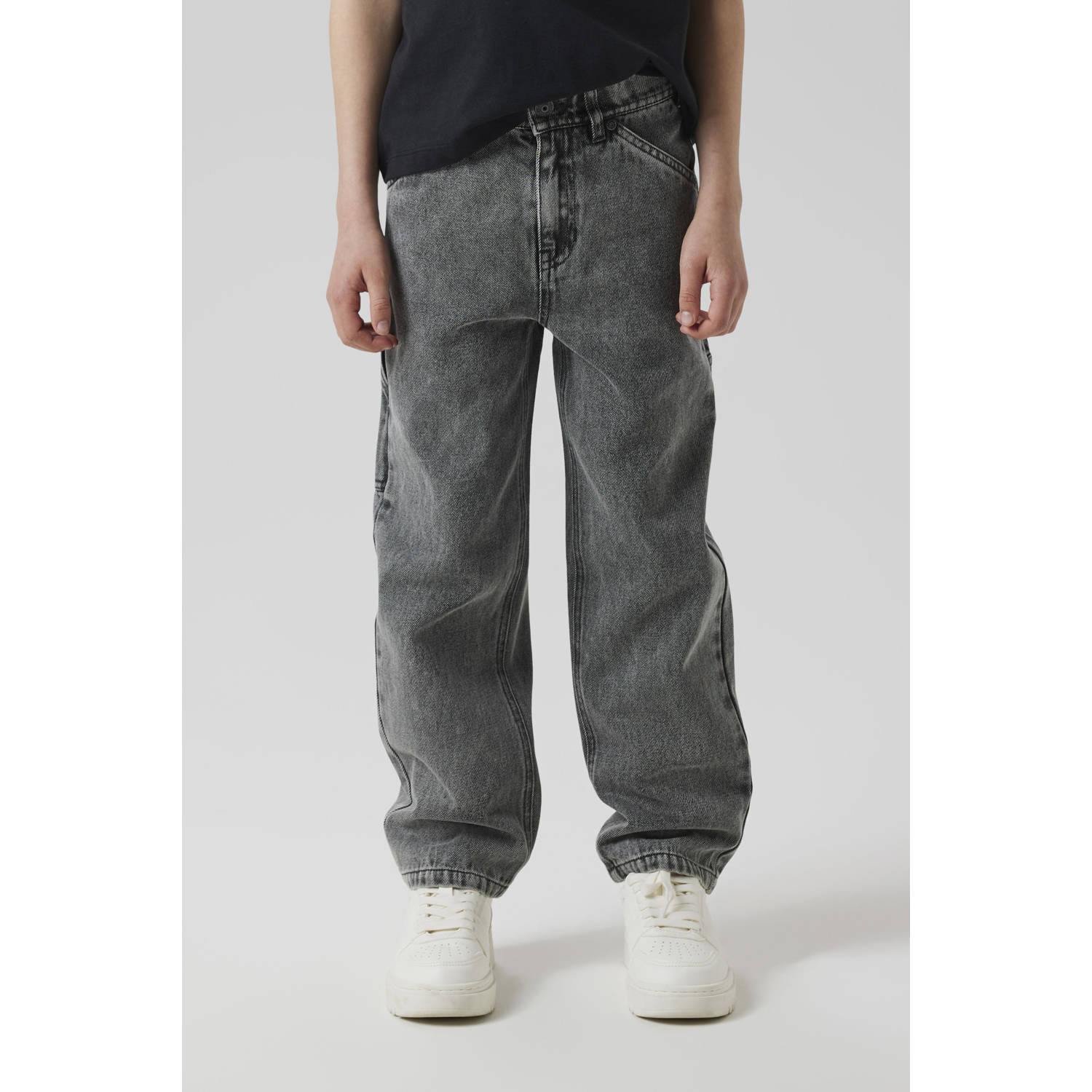 NAME IT KIDS straight fit jeans medium grey denim
