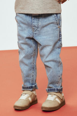 waist loose fit jeans medium blue denim