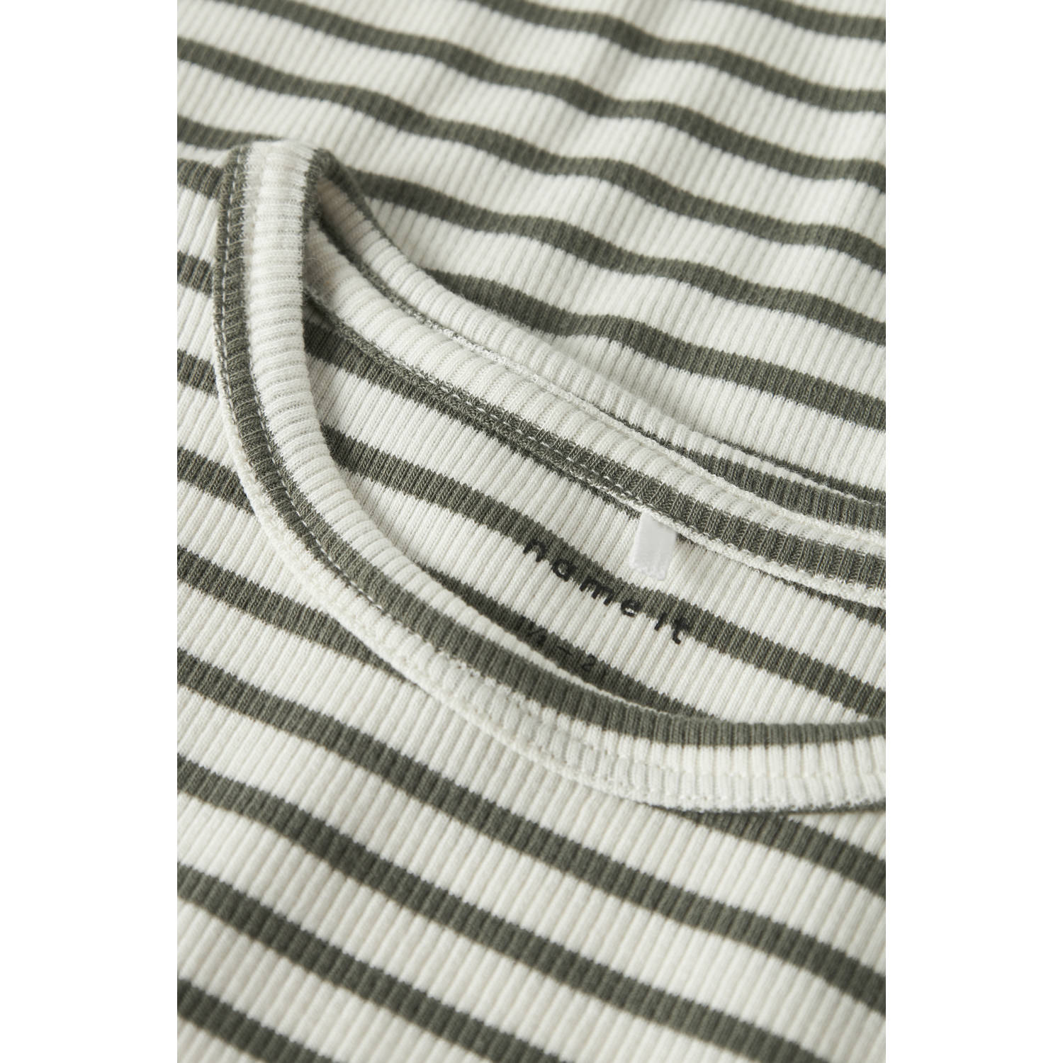 NAME IT MINI longsleeve gebreid olijfgroen ecru
