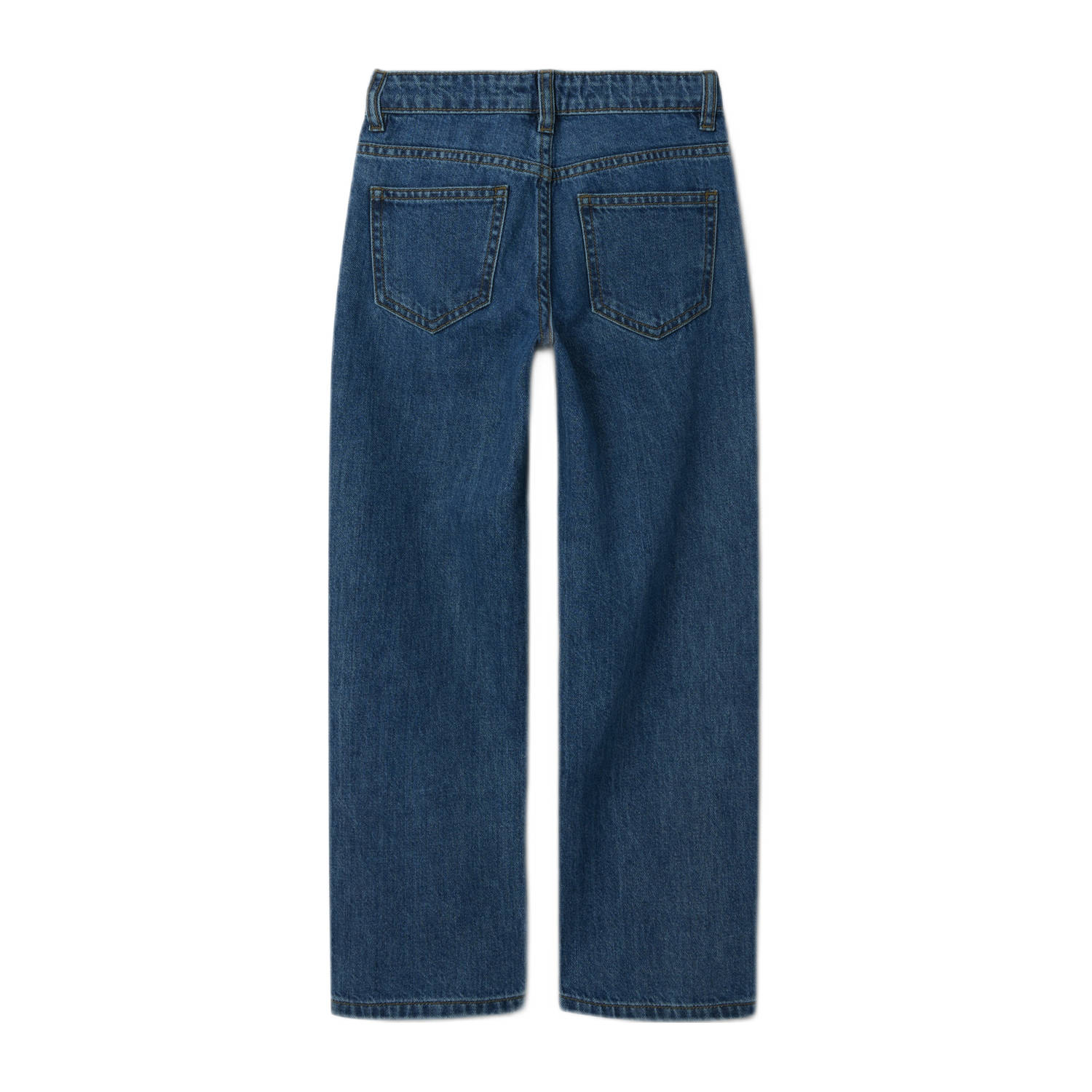 NAME IT KIDS straight leg jeans blauw met strass steentjes denim blue