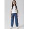 NAME IT KIDS straight leg jeans blauw met strass steentjes denim blue