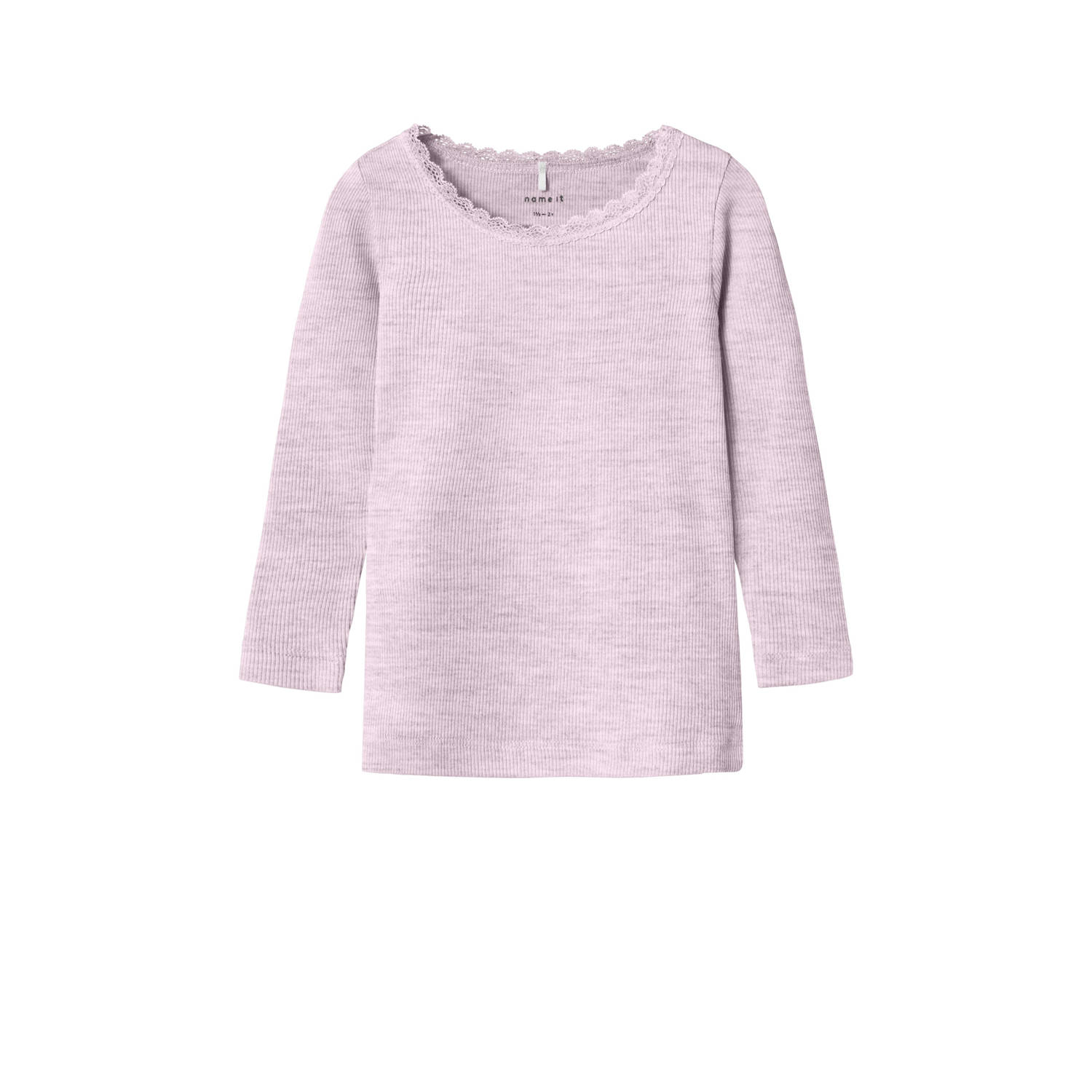 NAME IT MINI longsleeve rib gebreid roze