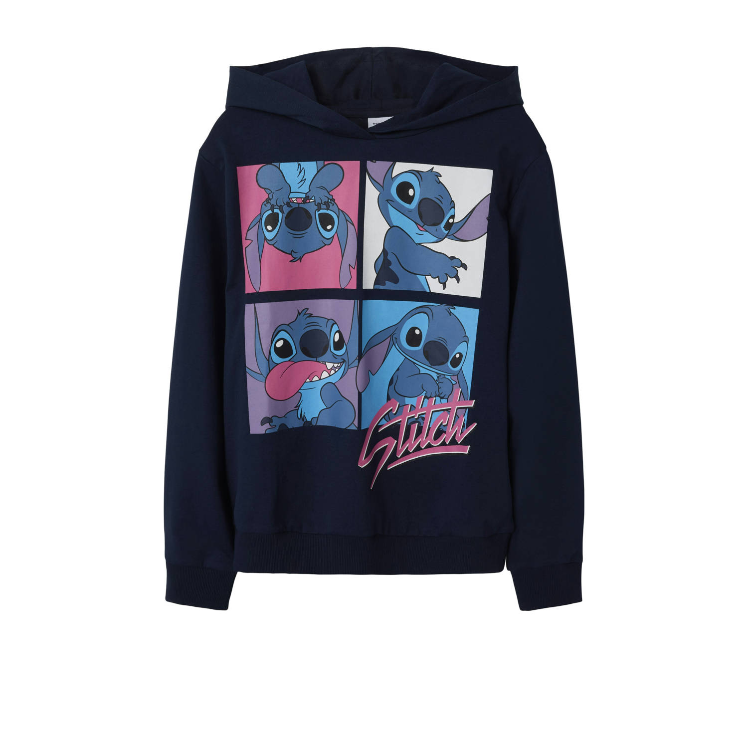 NAME IT KIDS Lilo & Stitch hoodie donkerblauw