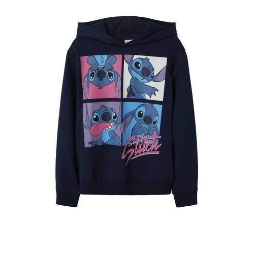 NAME IT KIDS Lilo & Stitch hoodie donkerblauw afbeelding