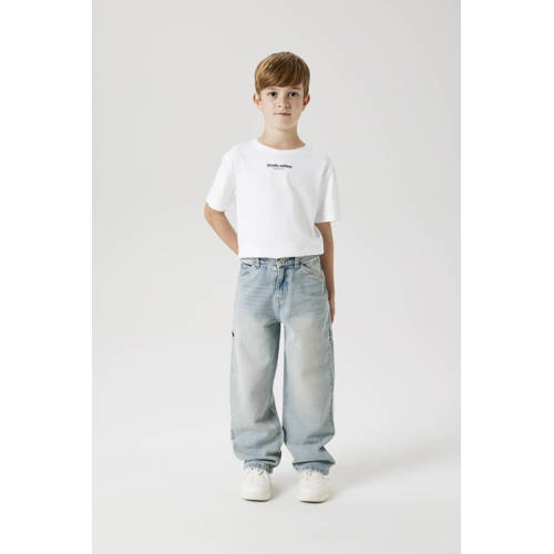 NAME IT KIDS straight fit jeans vintage light blue denim afbeelding