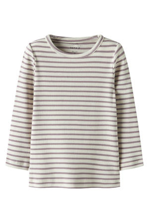 longsleeve gebreid paars/ecru