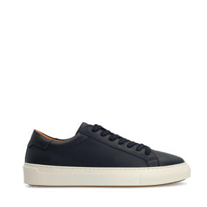 leren sneakers donkerblauw