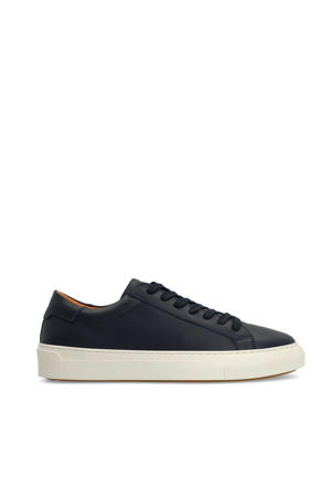 leren sneakers donkerblauw