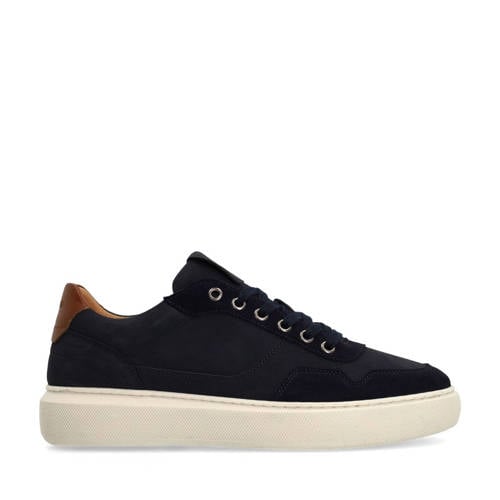 Manfield nubuck sneakers donkerblauw afbeelding