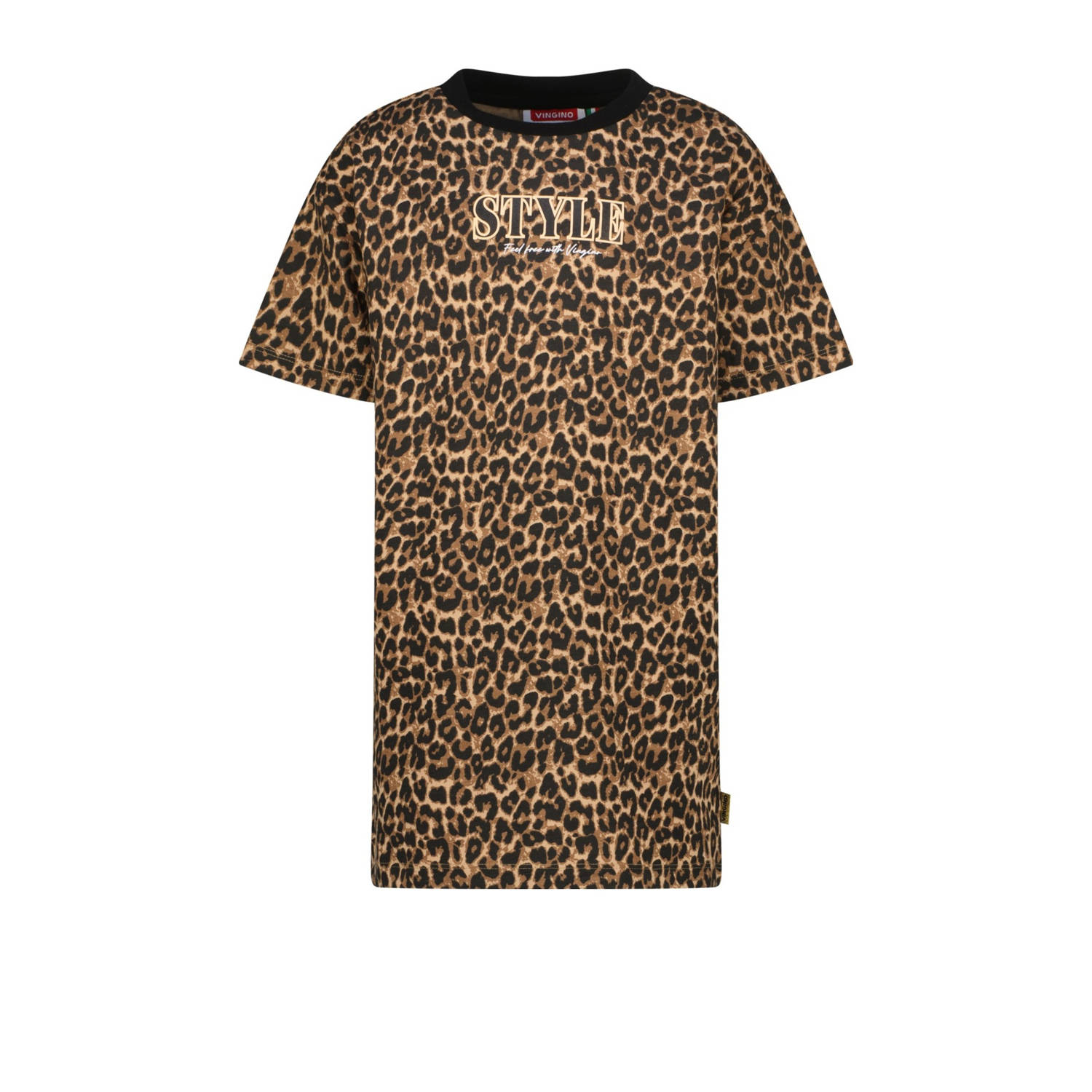 Vingino t-shirtjurk bruin