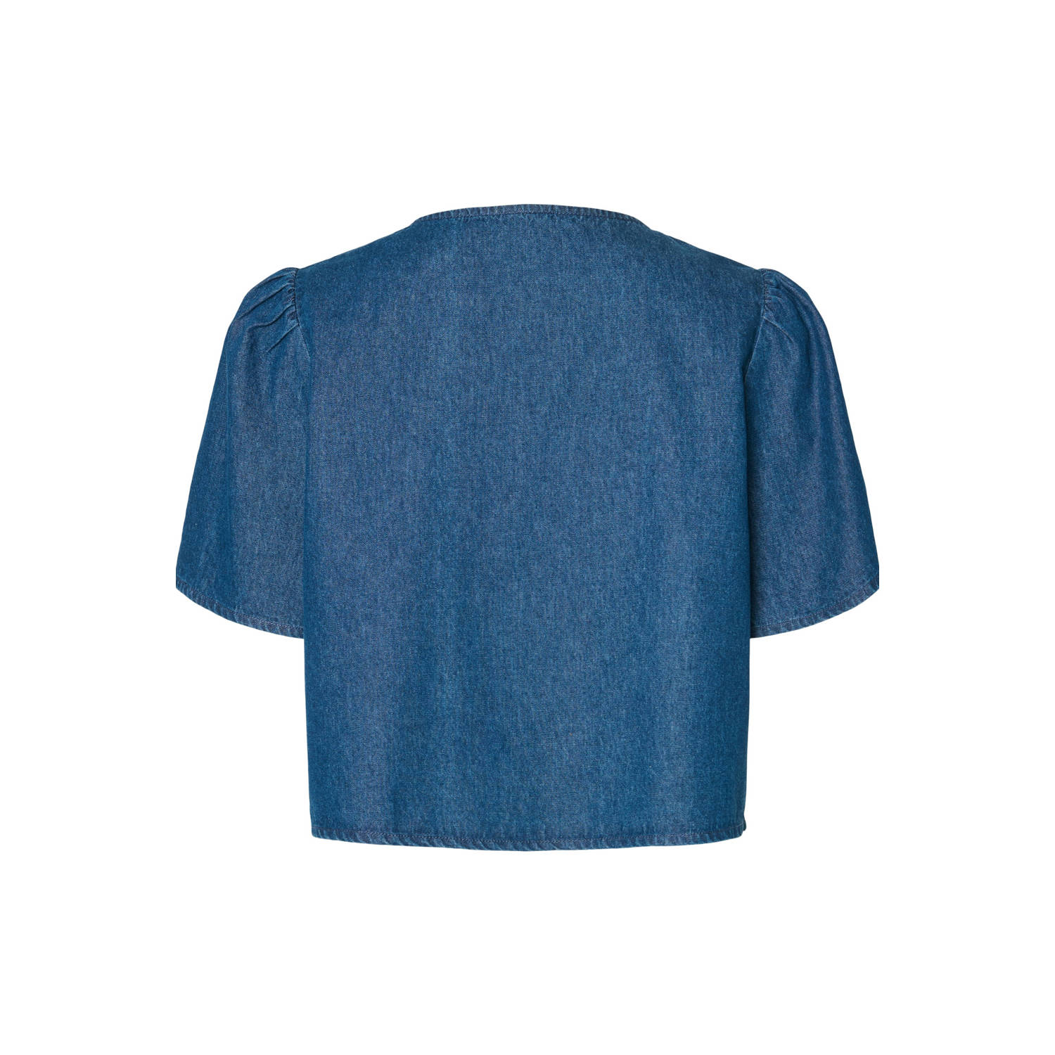 PIECES denim top medium blue denim