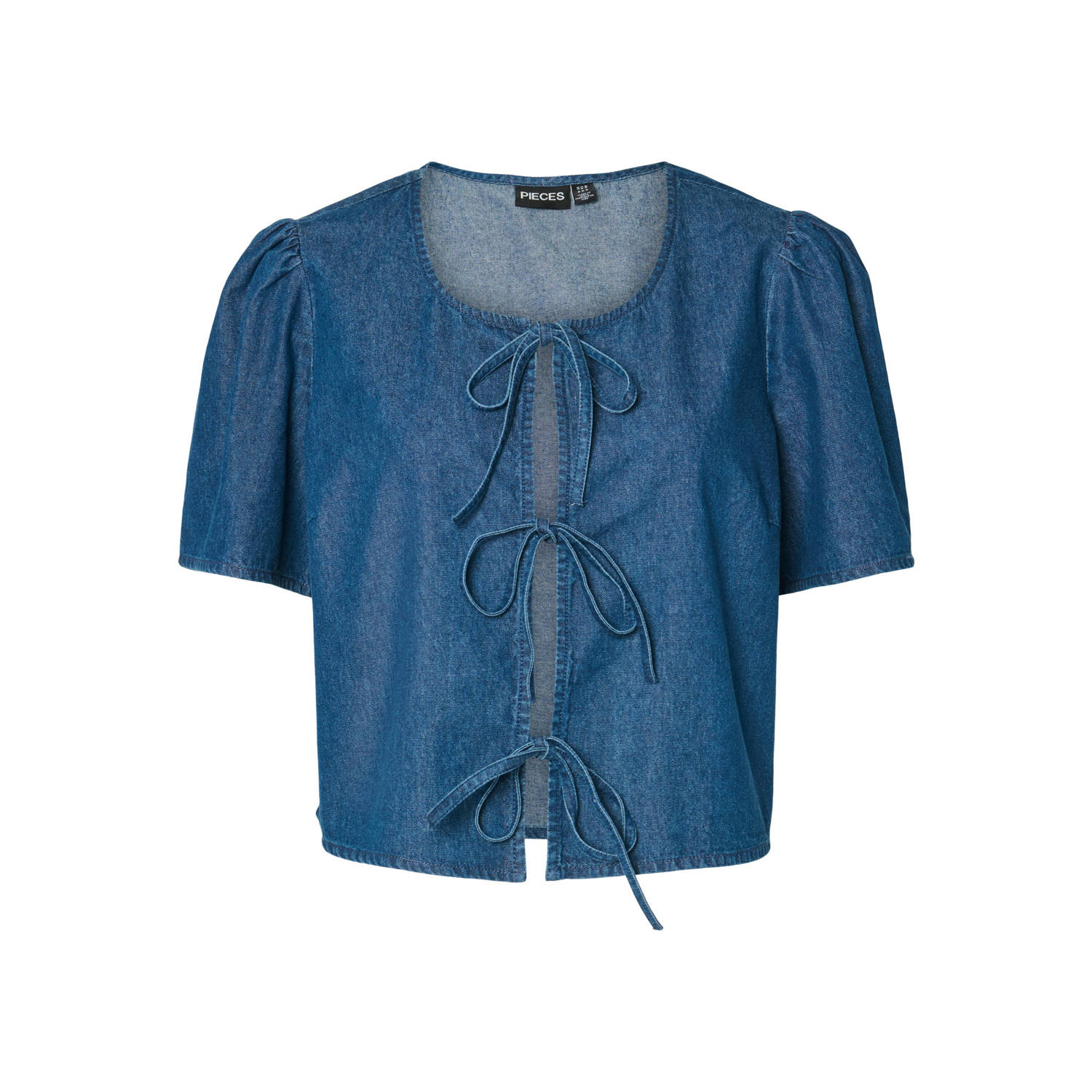 Pieces Relaxed fit blouseshirt van puur katoen model 'TENIM'