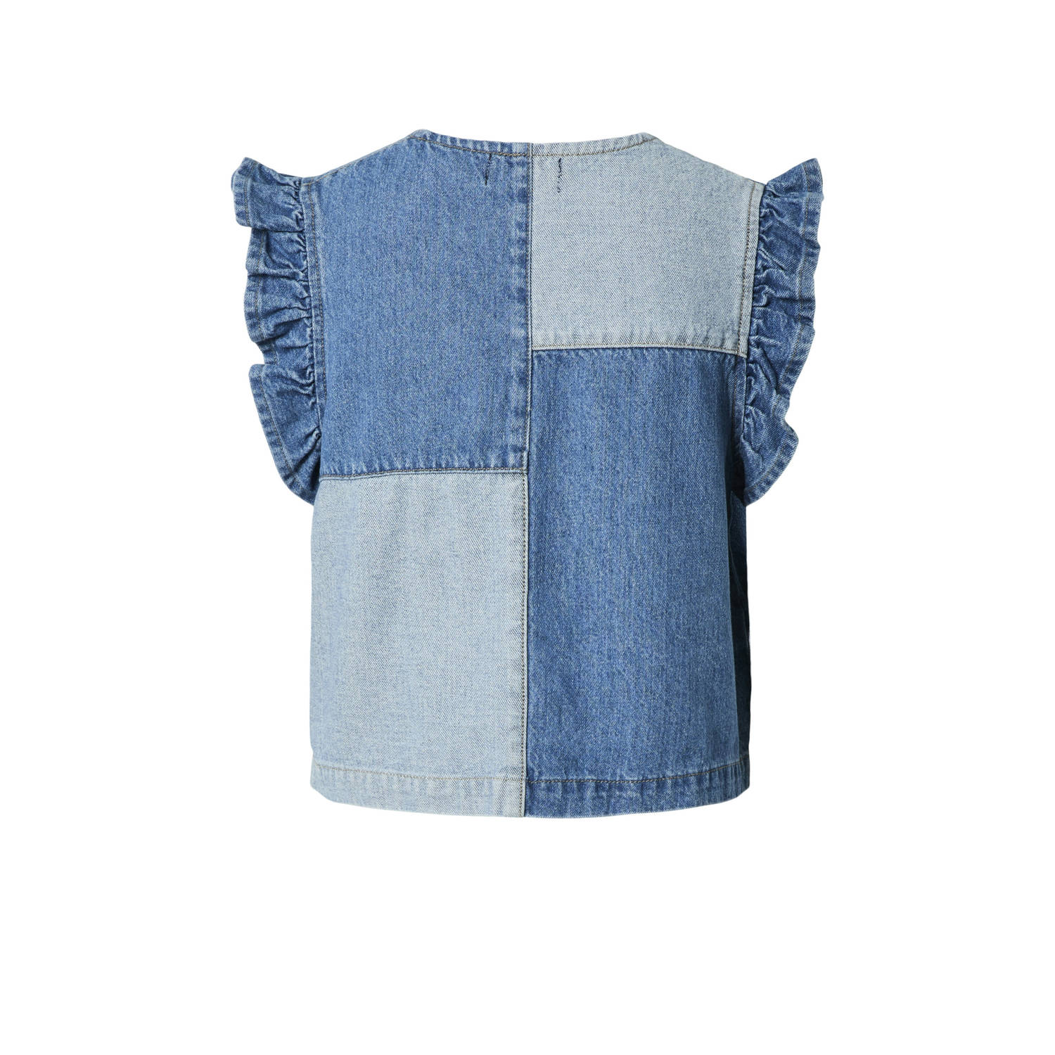 PIECES denim top blauw