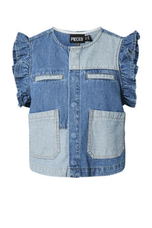 denim top blauw