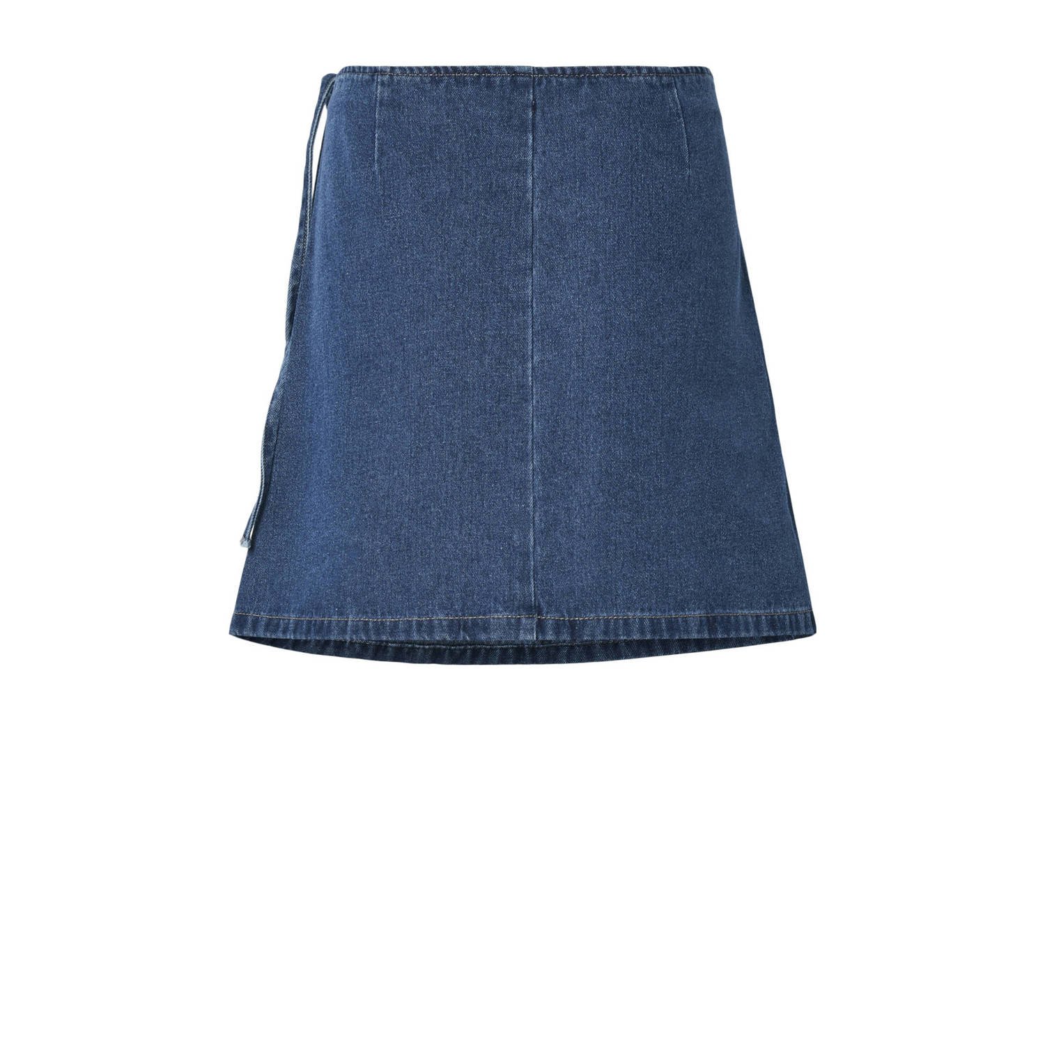 PIECES denim spijkerrok dark blue denim