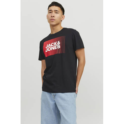 JACK & JONES ESSENTIALS regular fit T-shirt JJECORP zwart afbeelding