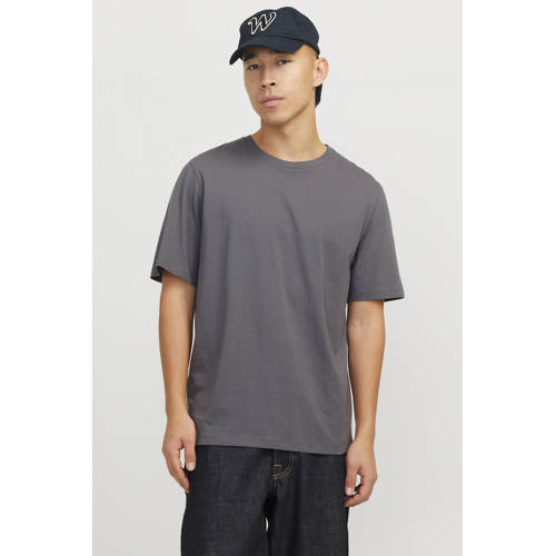JACK & JONES ESSENTIALS regular fit T-shirt JJEORGANIC grijs afbeelding