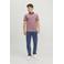 JACK & JONES ESSENTIALS slim fit polo JJEPAULOS oudroze