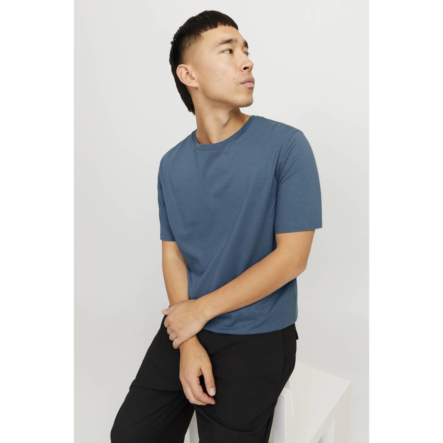 JACK & JONES ESSENTIALS regular fit T-shirt JJEORGANIC oceanview