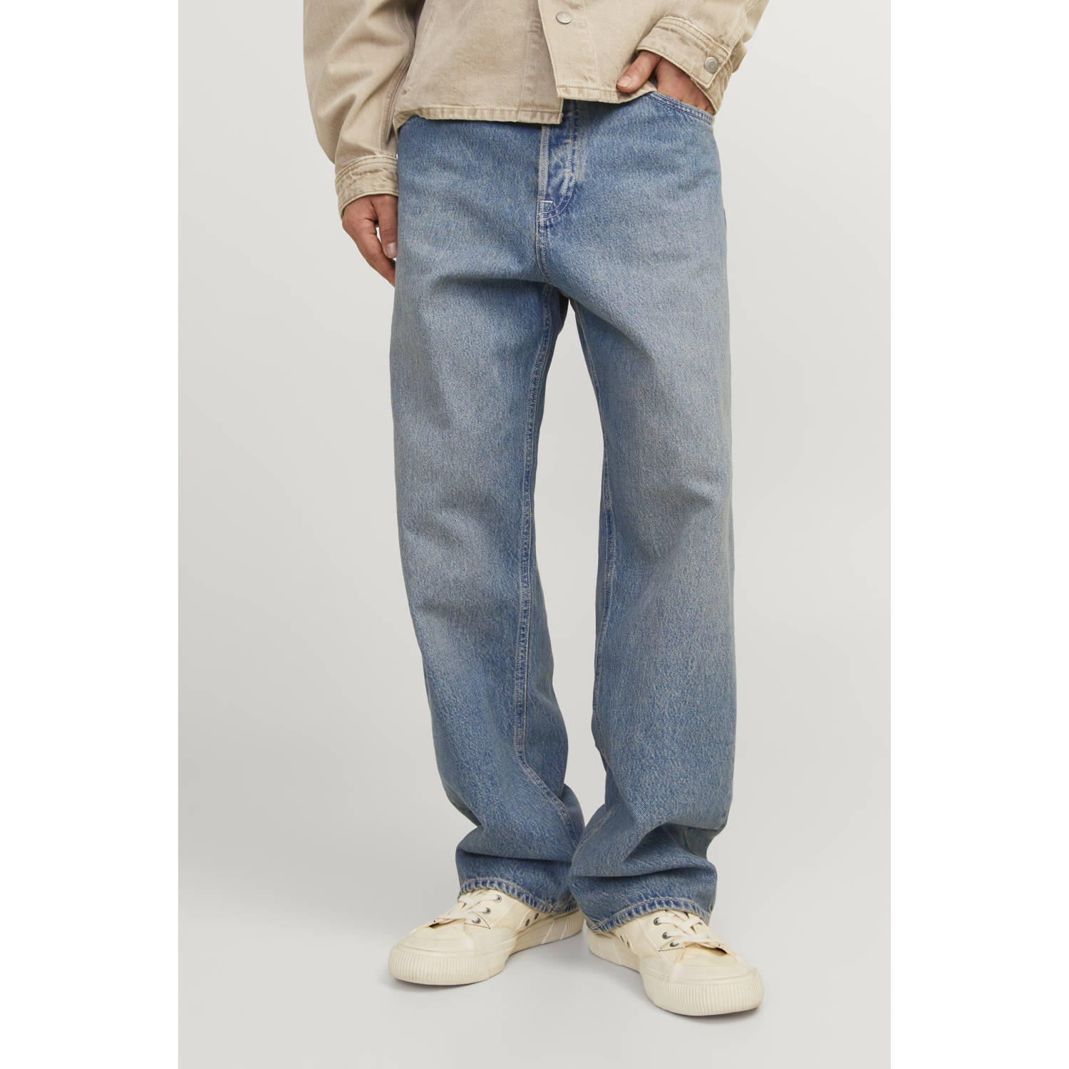 JACK & JONES JEANS INTELLIGENCE JJIALEX JJORIGINAL loose fit jeans blue denim