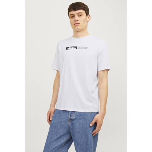 JACK & JONES ESSENTIALS regular fit T-shirt JJECORP wit afbeelding