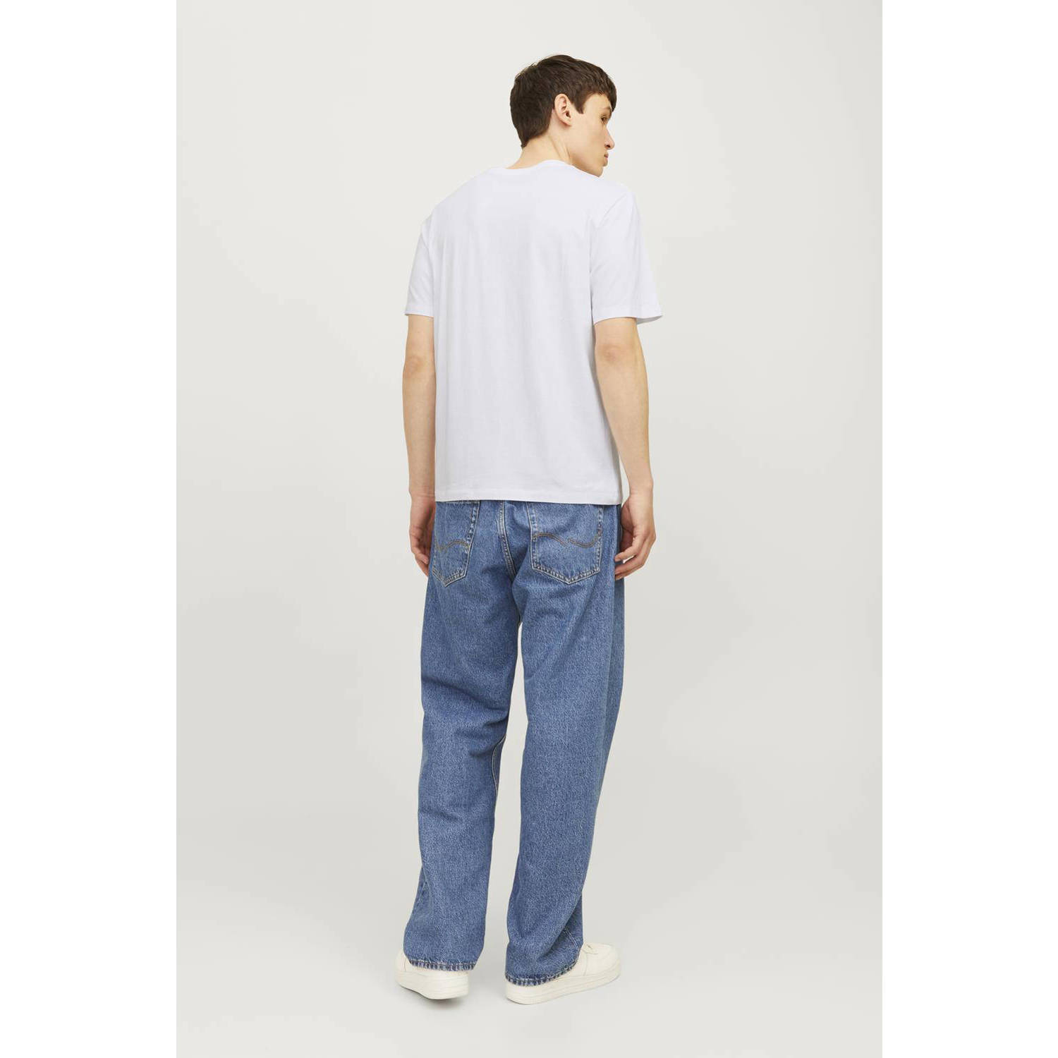 JACK & JONES ESSENTIALS regular fit T-shirt JJECORP wit