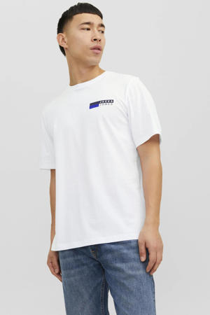 regular fit T-shirt JJECORP wit