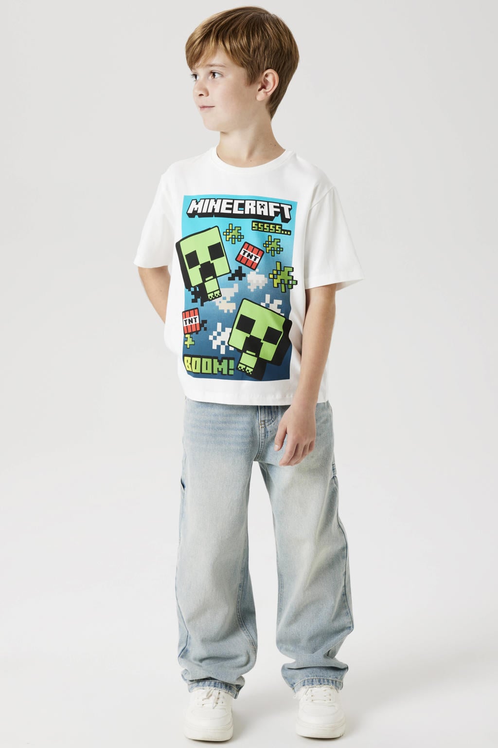 NAME IT KIDS Minecraft T-shirt wit