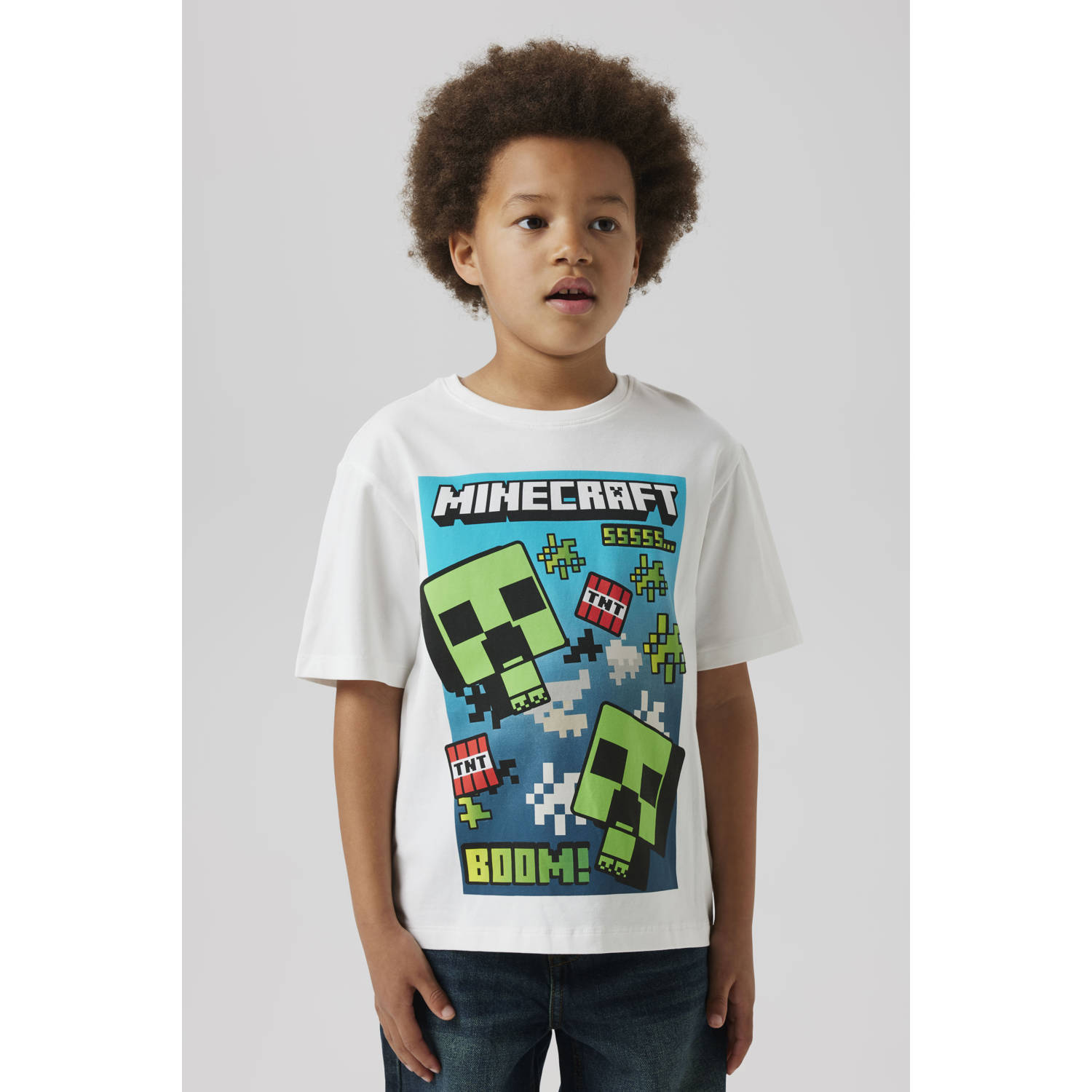 NAME IT KIDS Minecraft T-shirt wit