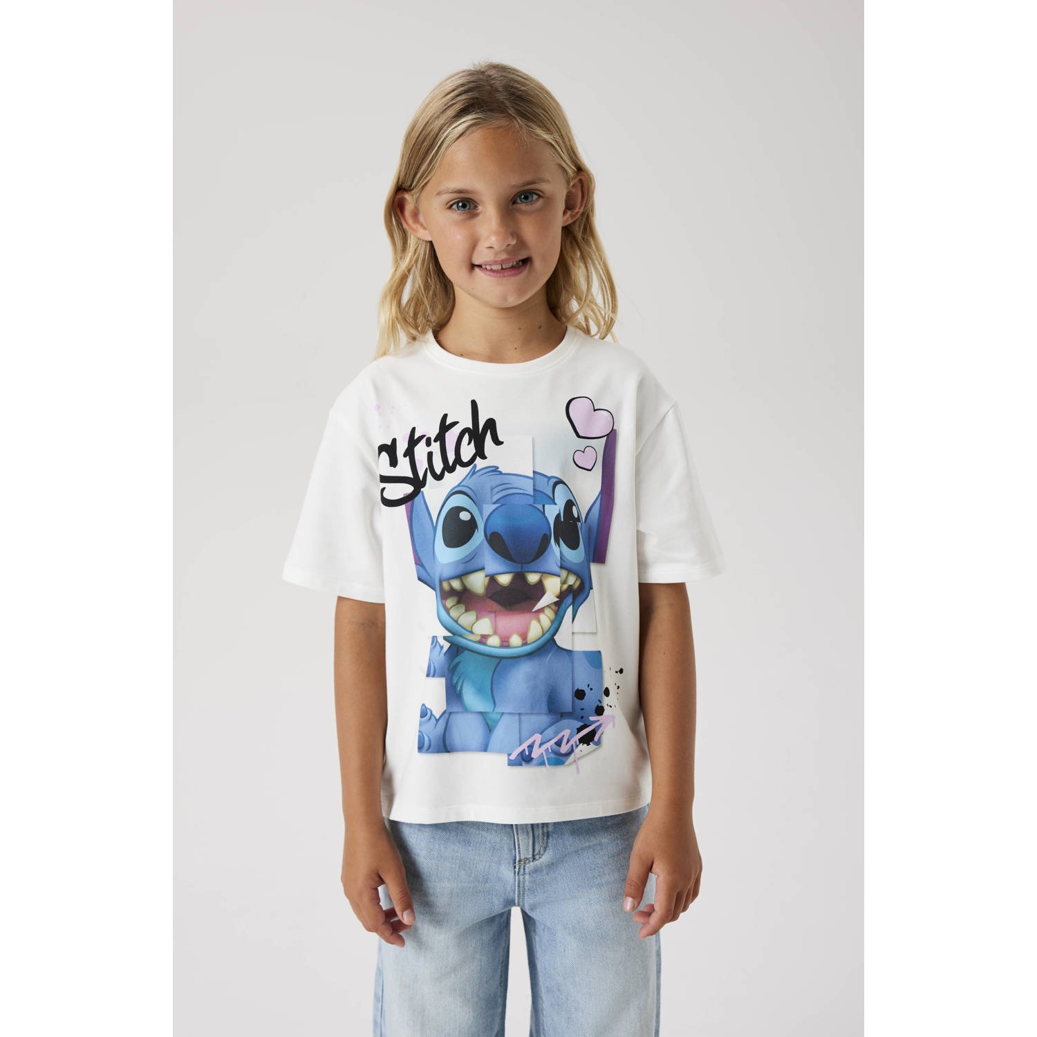NAME IT KIDS Lilo & Stitch T-shirt wit
